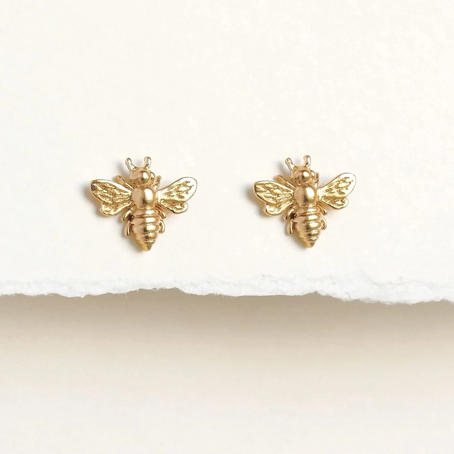 24k Gold Honeybee Studs - Image 7