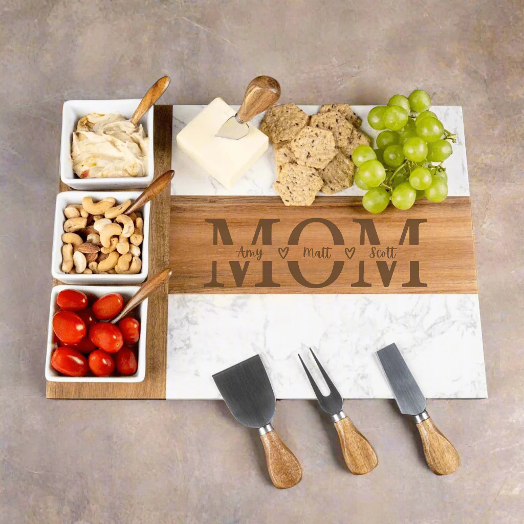 Cherished Mom Personalized Charcuterie Board - Image 4