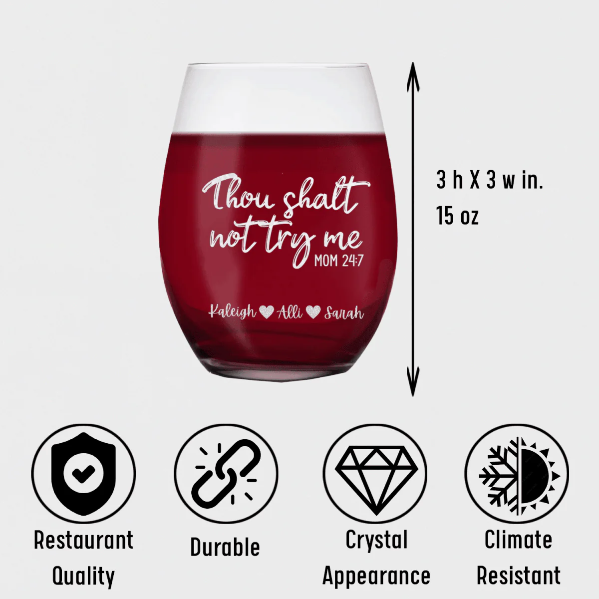 Moms Revelations Stemless Wine Glass - Image 5