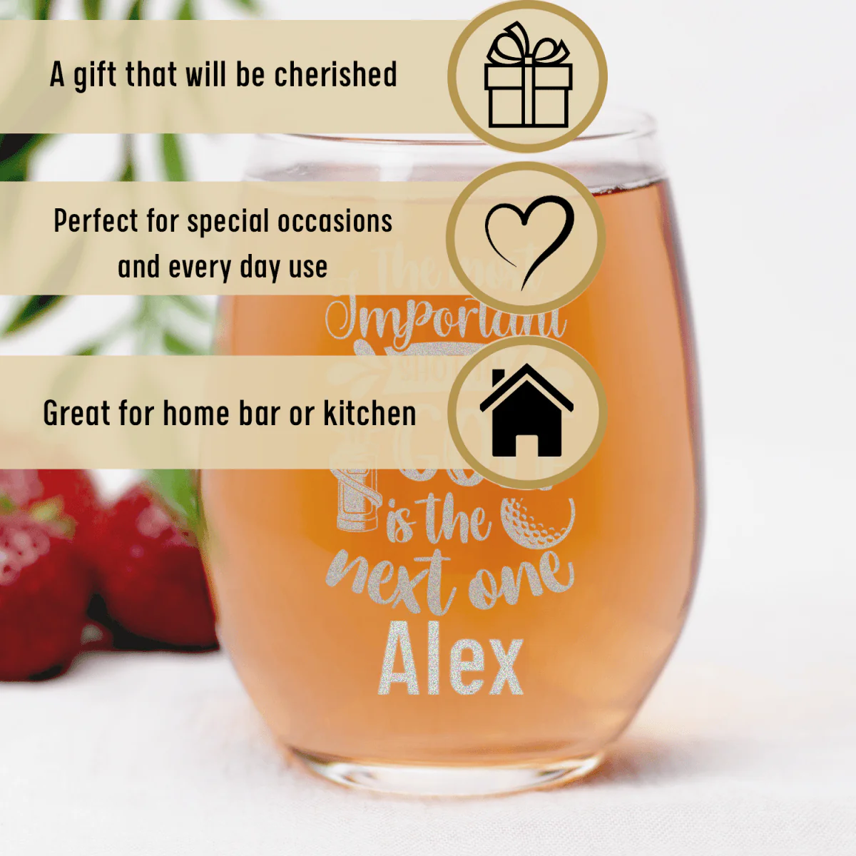 Most Important Shot Stemless Wine Glass - Image 3