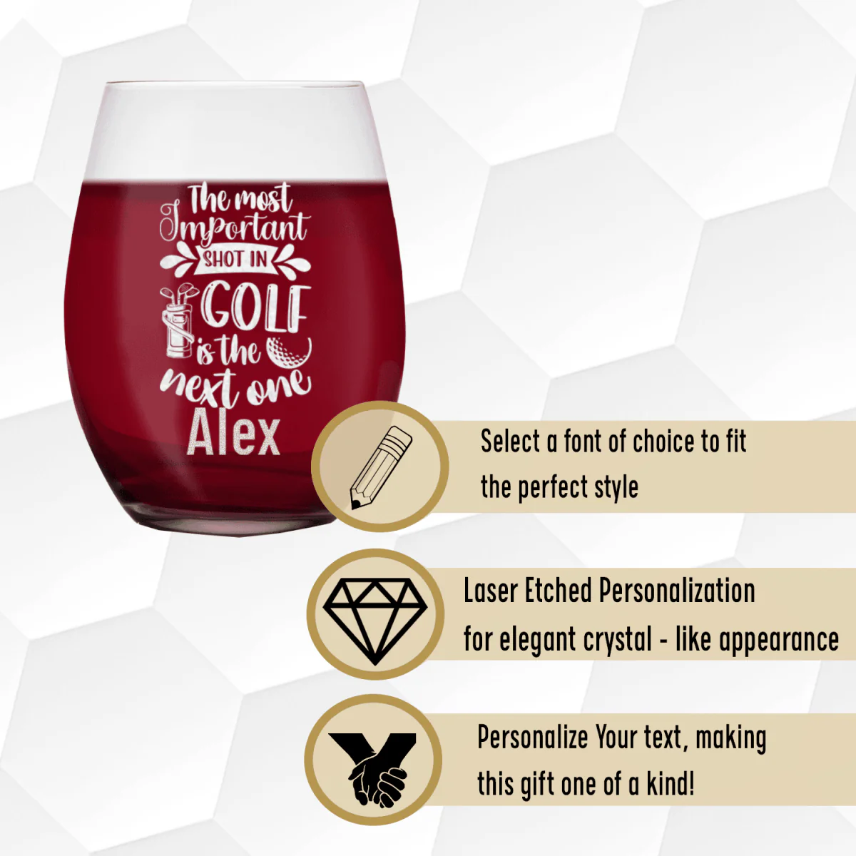 Most Important Shot Stemless Wine Glass - Image 4
