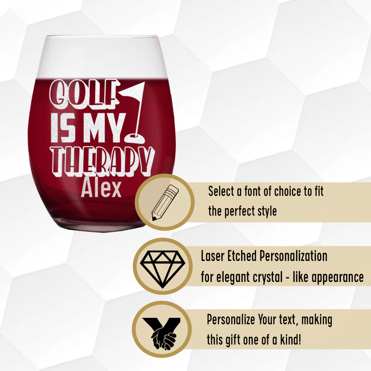 My Real Therapy Stemless Wine Glass - Image 4