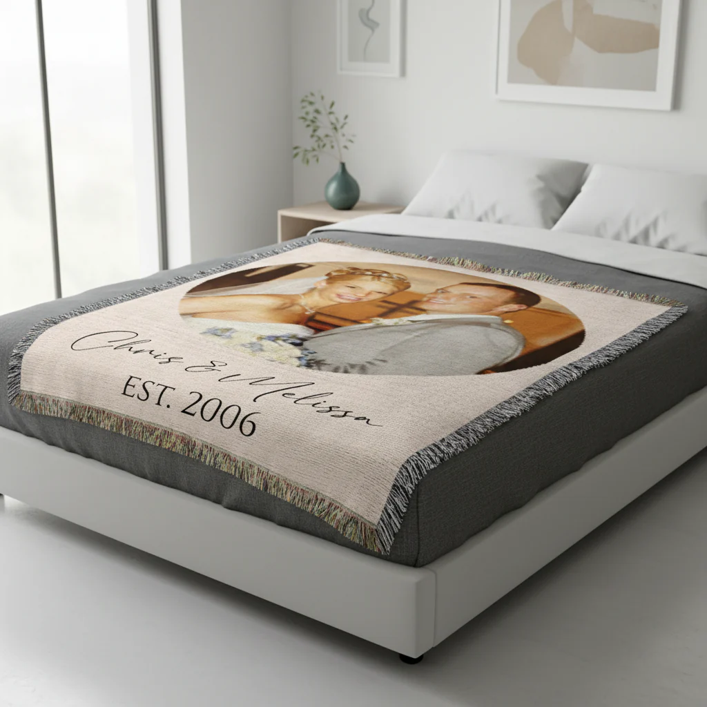 Wrapped in Love Photo Blanket - Image 7