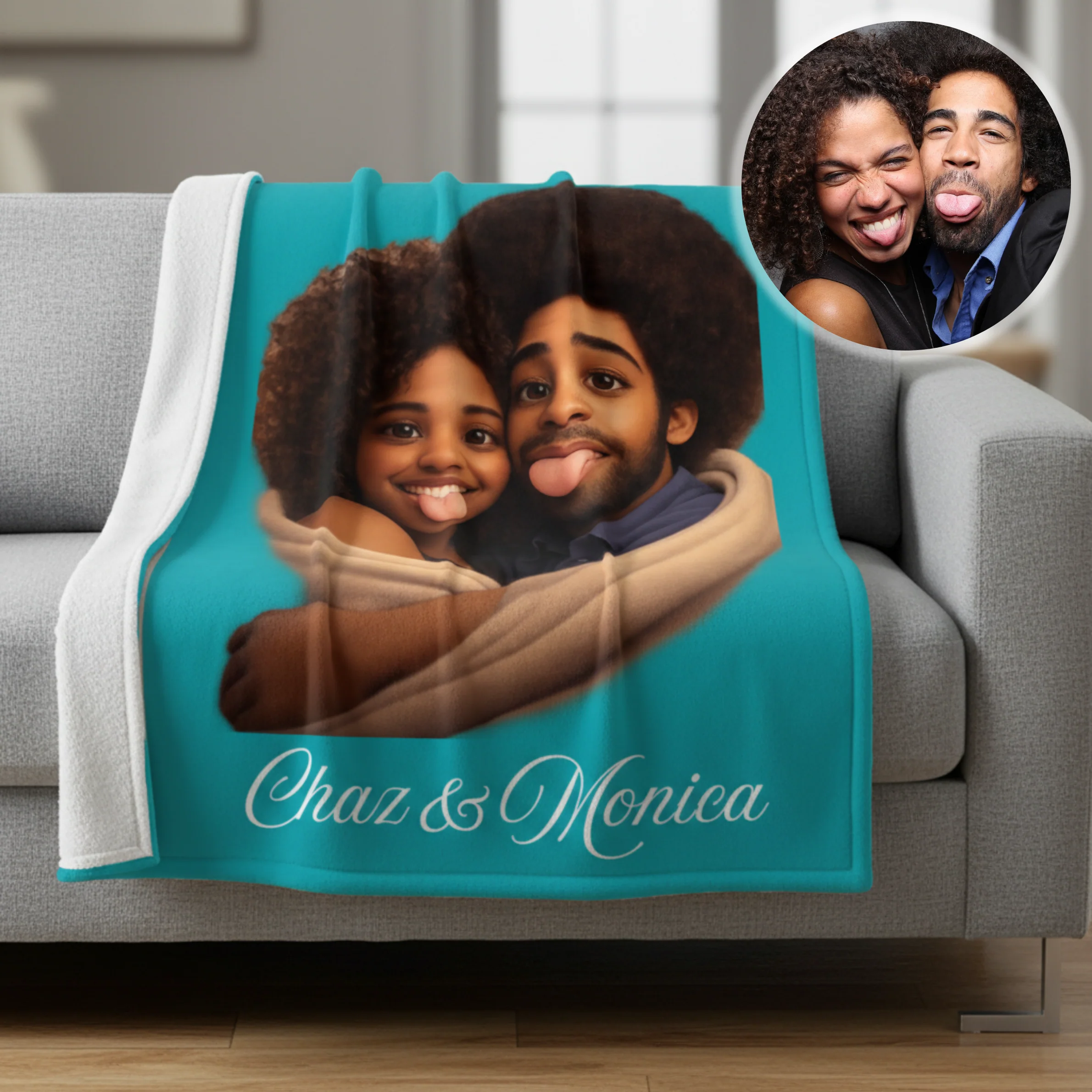 Couples Cuddle Blanket - Image 3