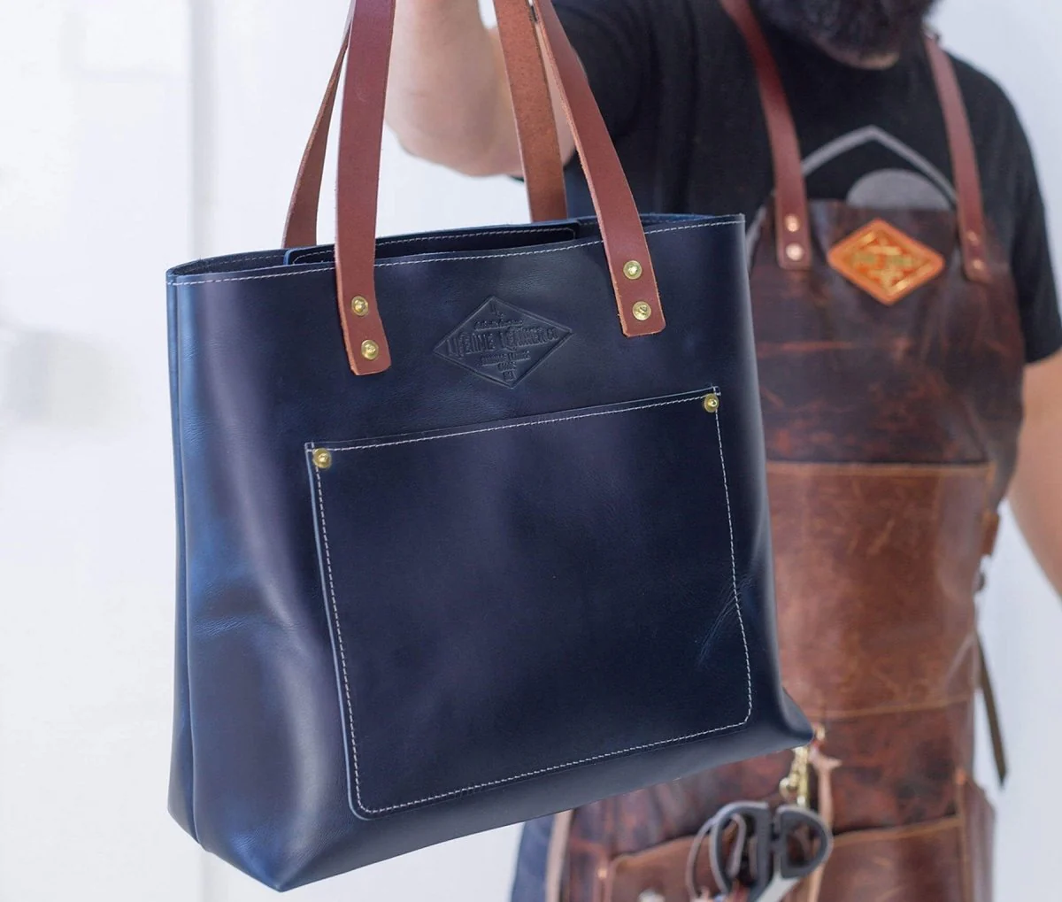 Lifetime Personalized Leather Tote Bag - Image 4