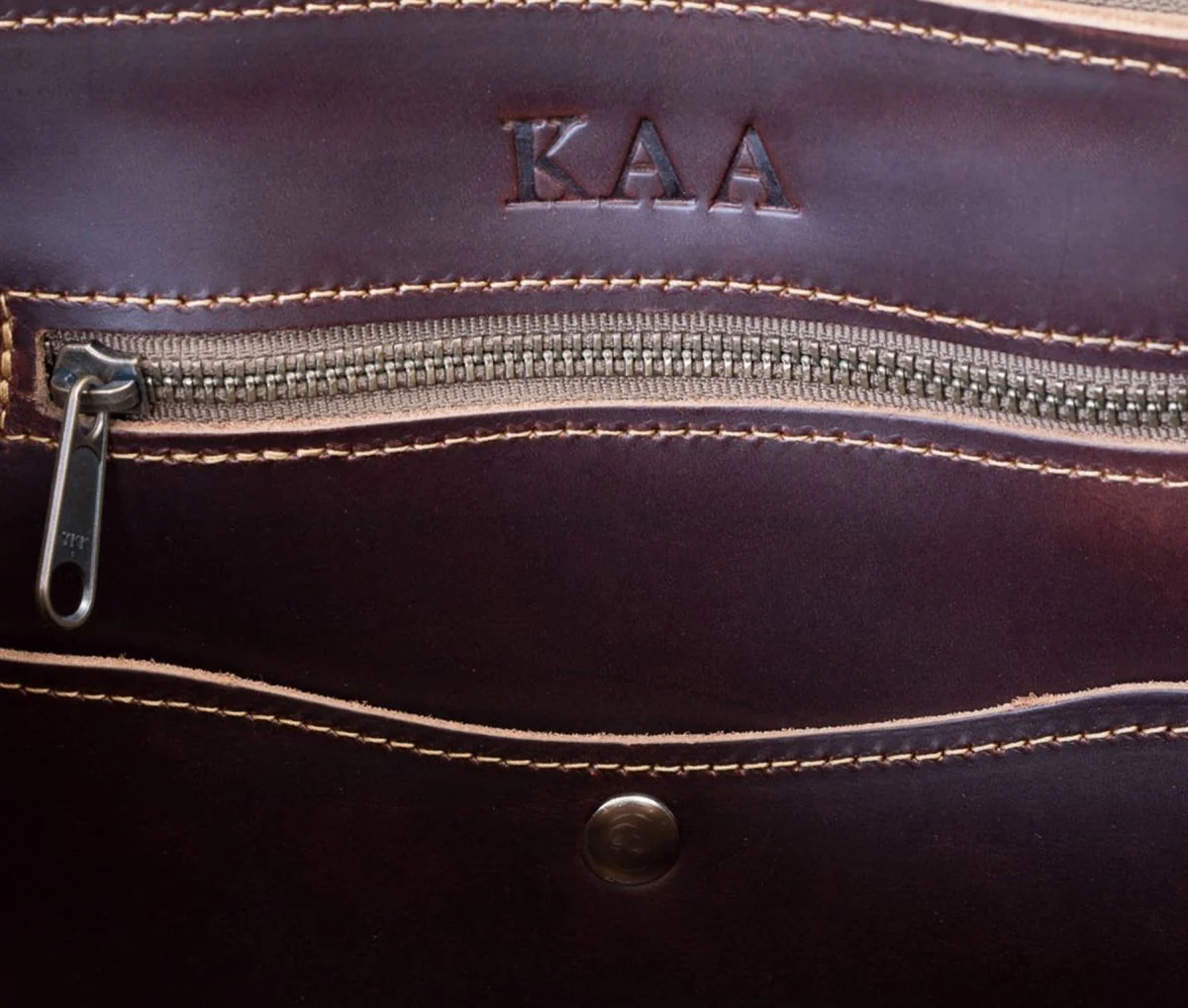 Lifetime Personalized Leather Tote Bag - Image 5