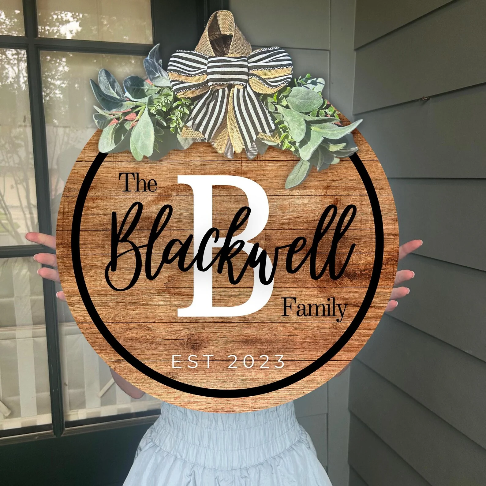 Personalized Rustic Welcome Sign - Image 4