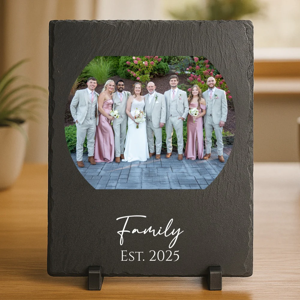 Our Story in Stone - Personalized Photo Slate Frame - Image 7