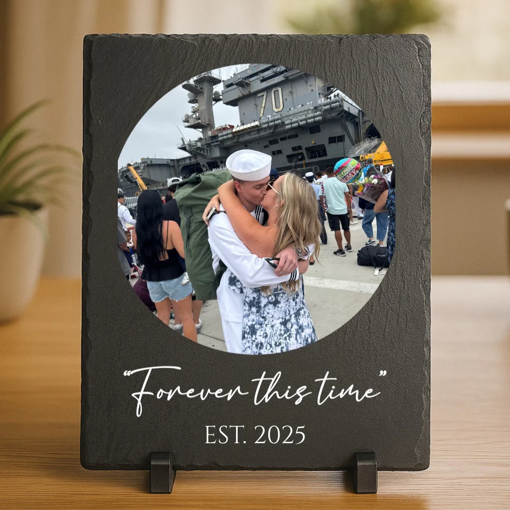 Our Story in Stone - Personalized Photo Slate Frame - Image 8