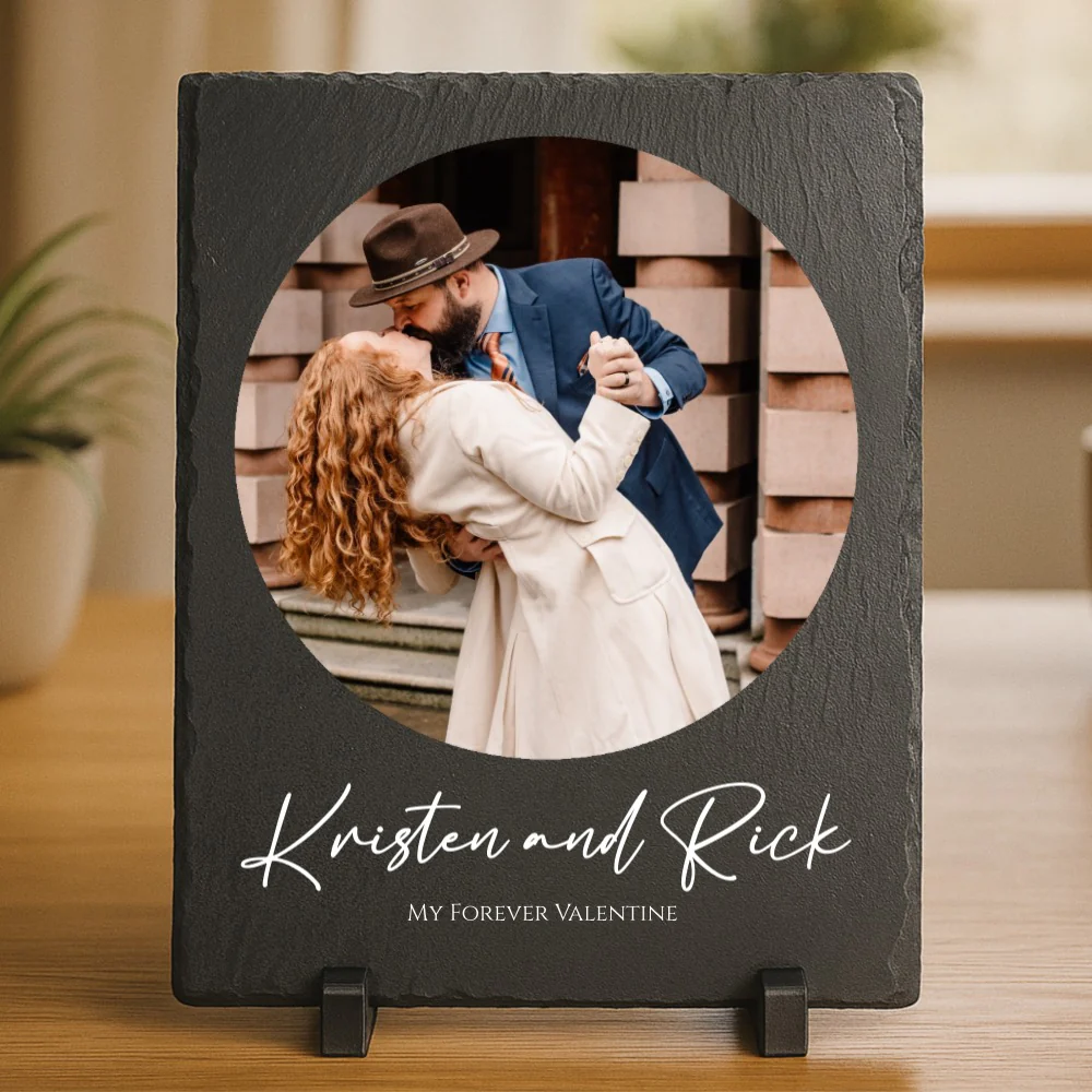 Our Story in Stone - Personalized Photo Slate Frame - Image 9