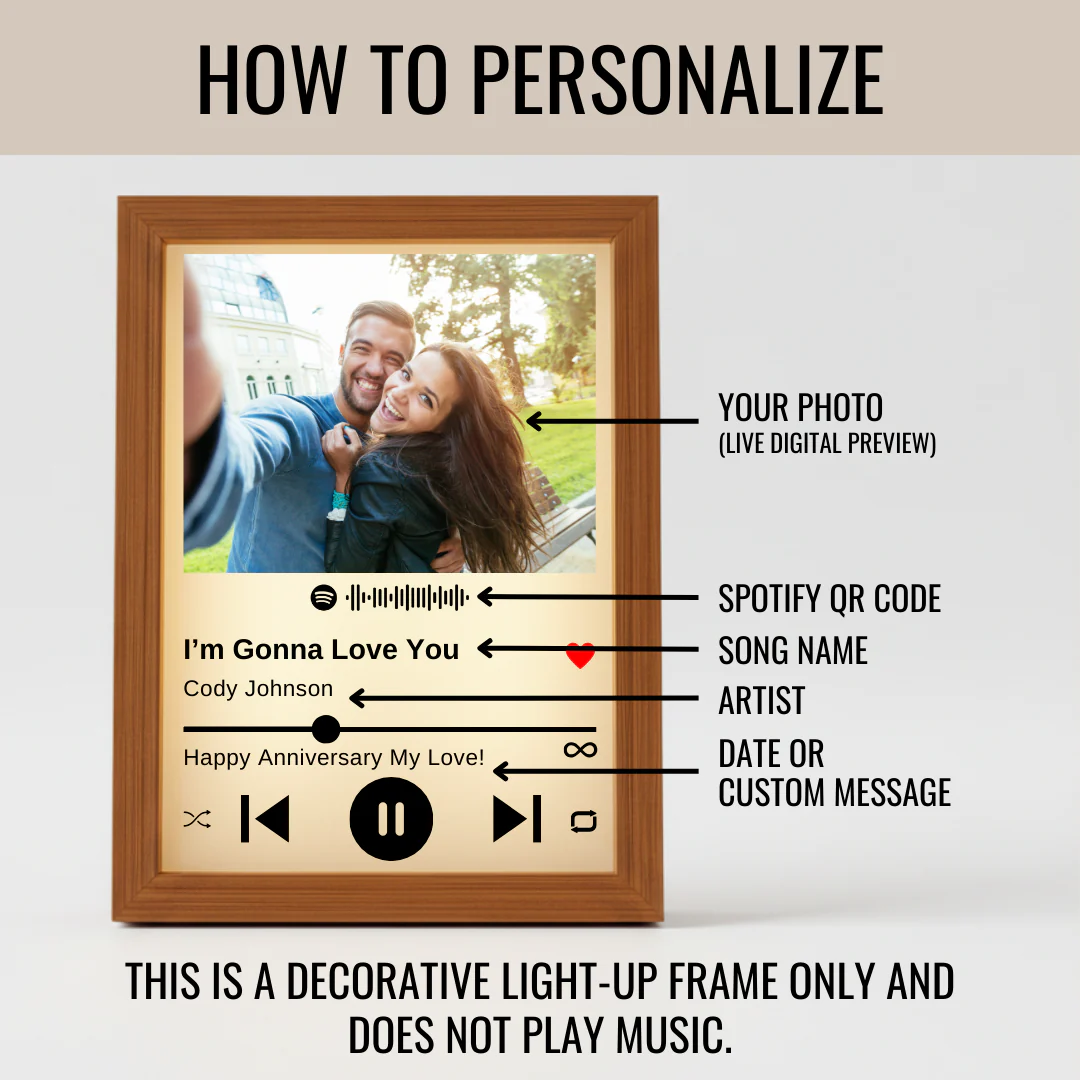 Personalized Spotify Song Light Box - Image 3