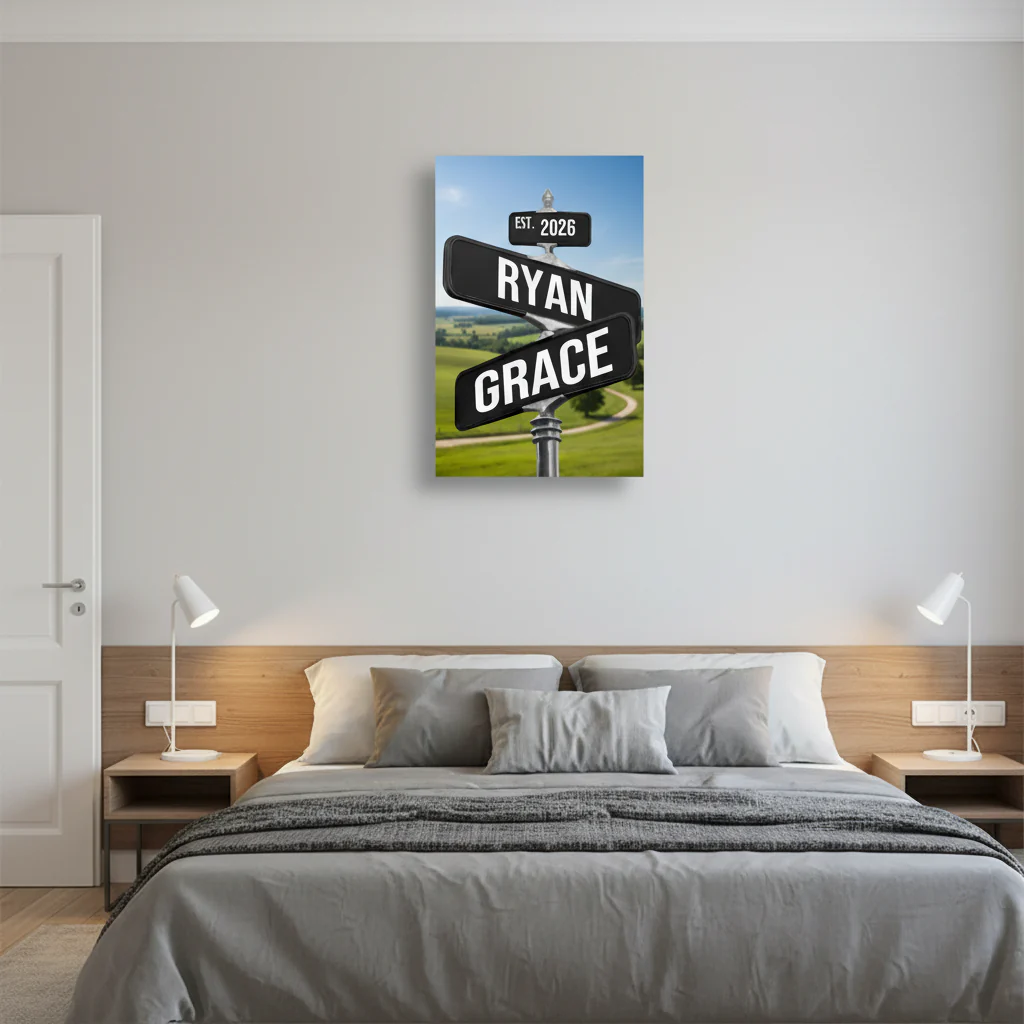 Loves Crossroads Canvas Sign - Image 10