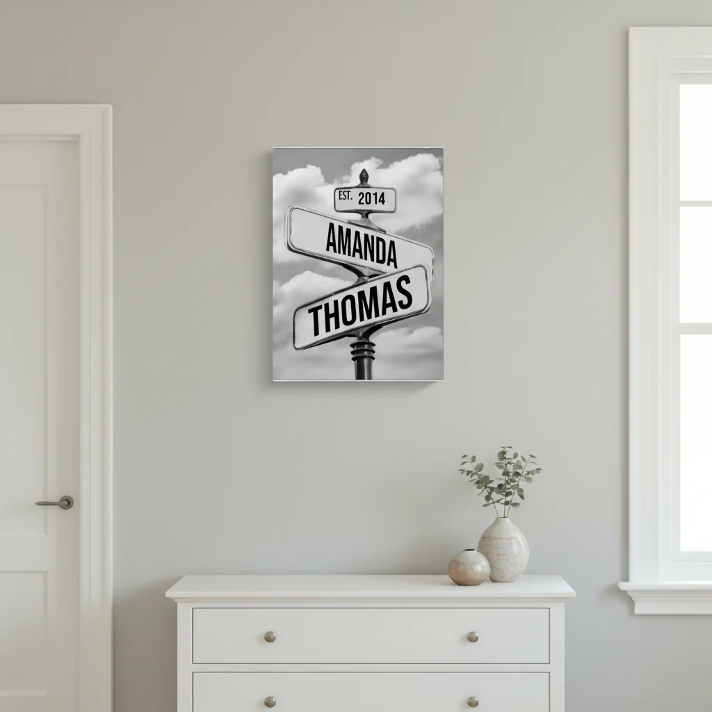 Loves Crossroads Canvas Sign - Image 11