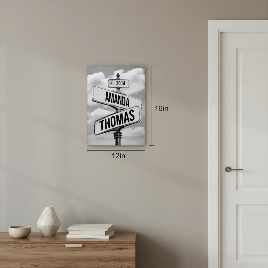 Loves Crossroads Canvas Sign - Image 12