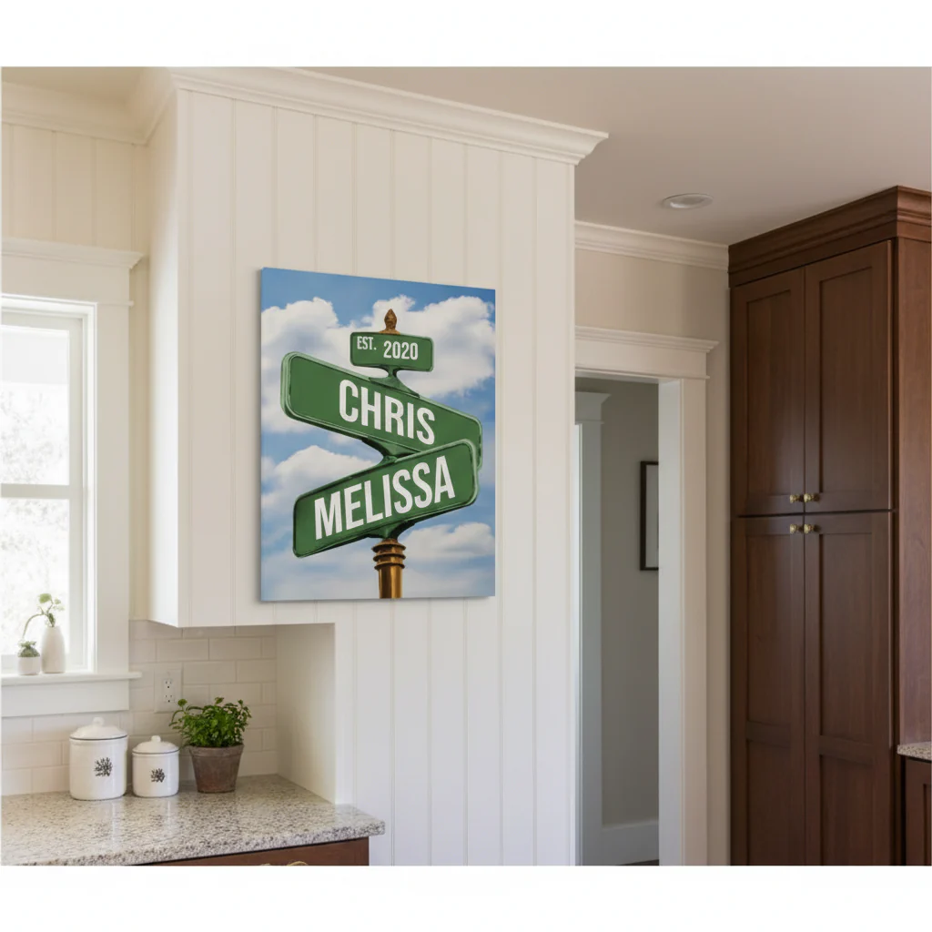 Loves Crossroads Canvas Sign - Image 5