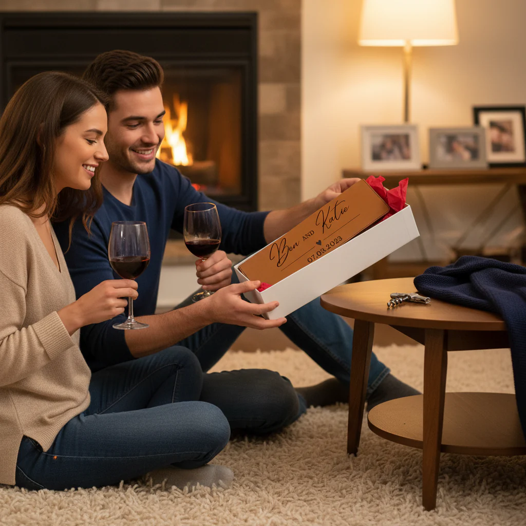 Romantic Moments Personalized Wine Box - Image 6