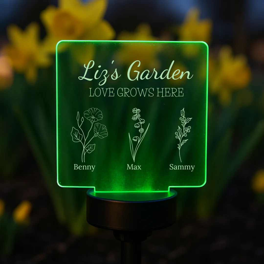 Love Grows Here Personalized Family Solar Garden Light - Image 3