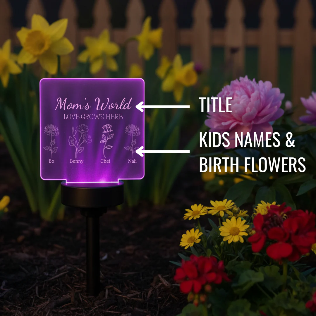 Love Grows Here Personalized Family Solar Garden Light - Image 4