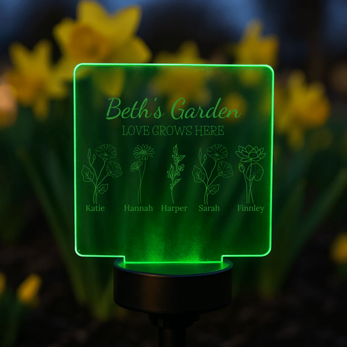 Love Grows Here Personalized Family Solar Garden Light - Image 8