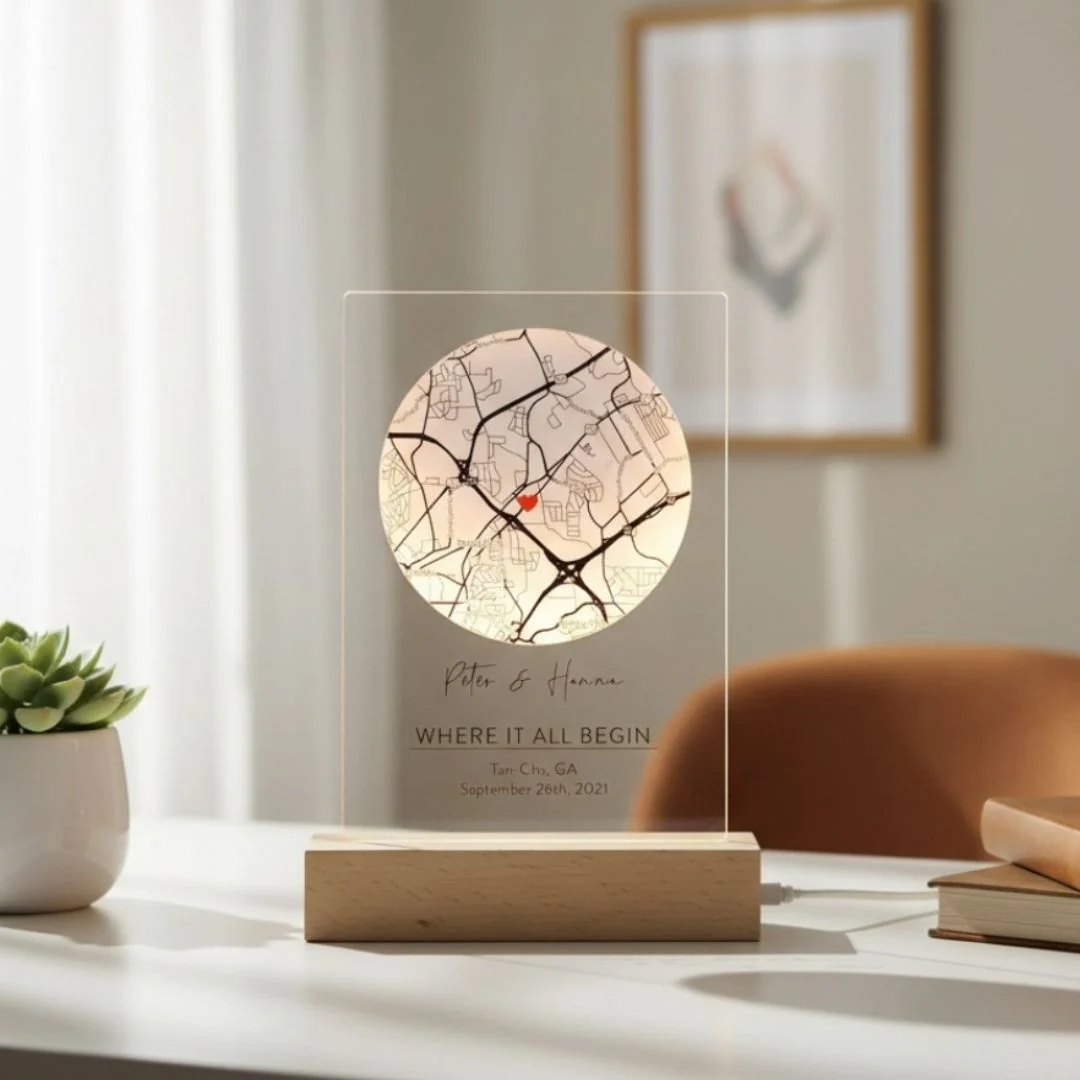 Where We Met Map Light-Up Plaque - Image 10