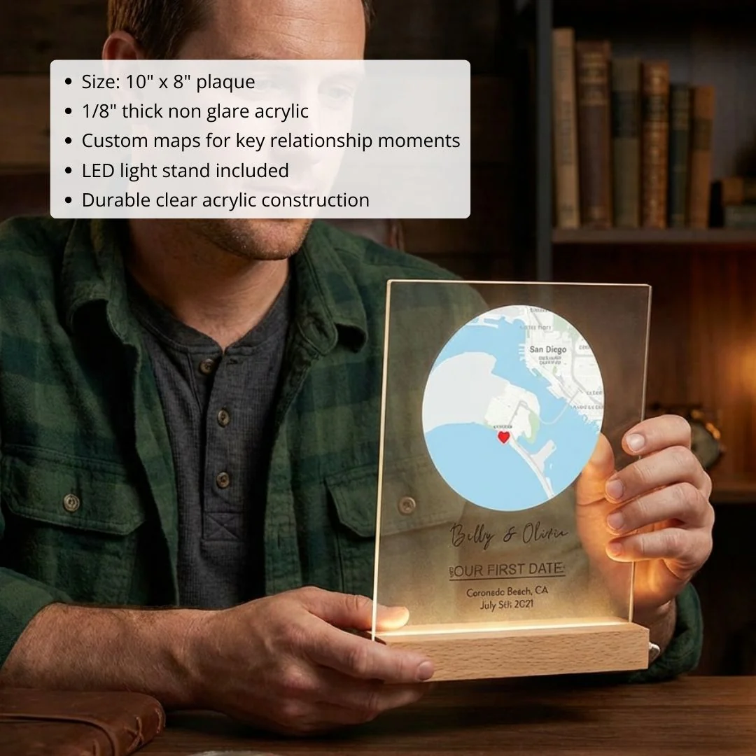 Where We Met Map Light-Up Plaque - Image 3