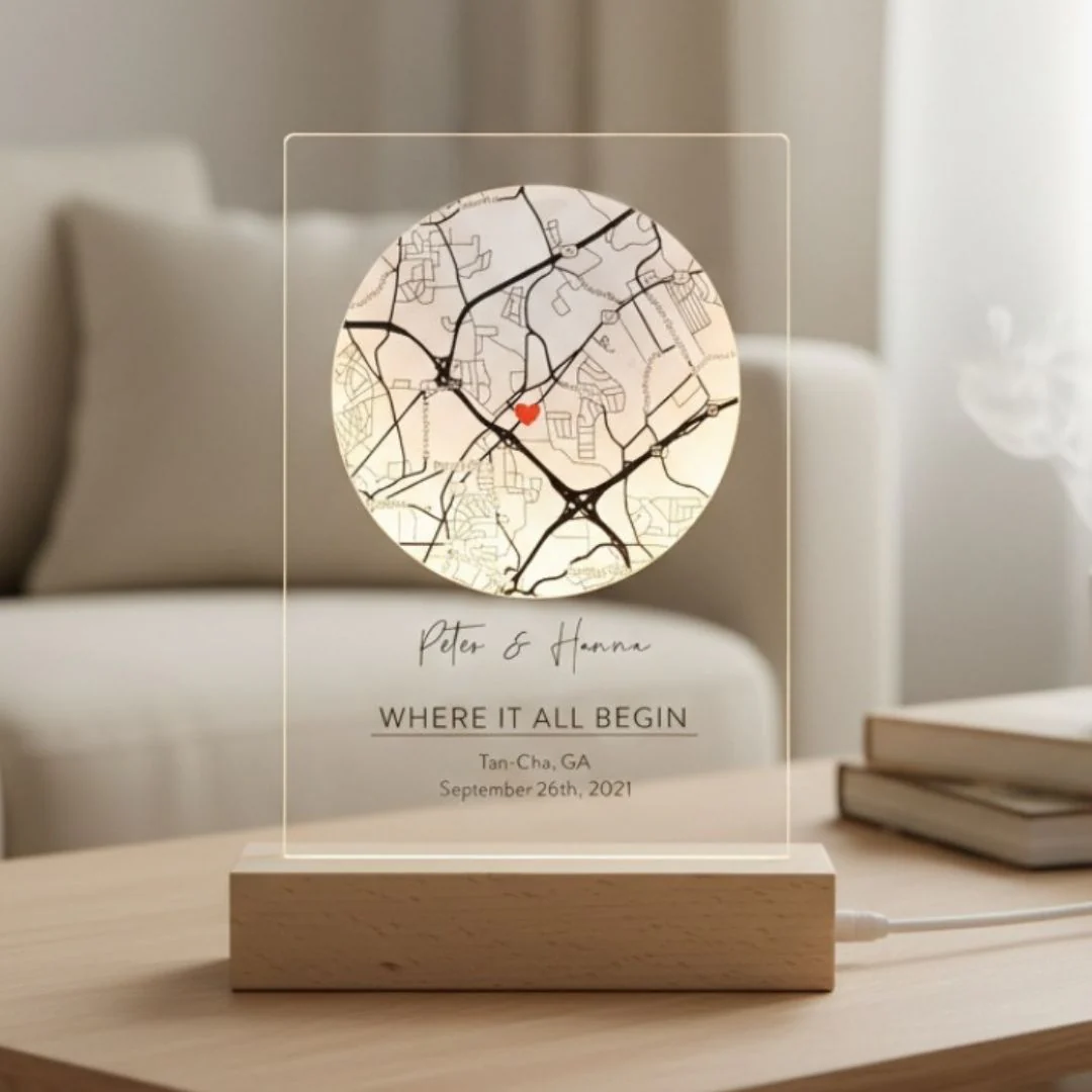Where We Met Map Light-Up Plaque - Image 8