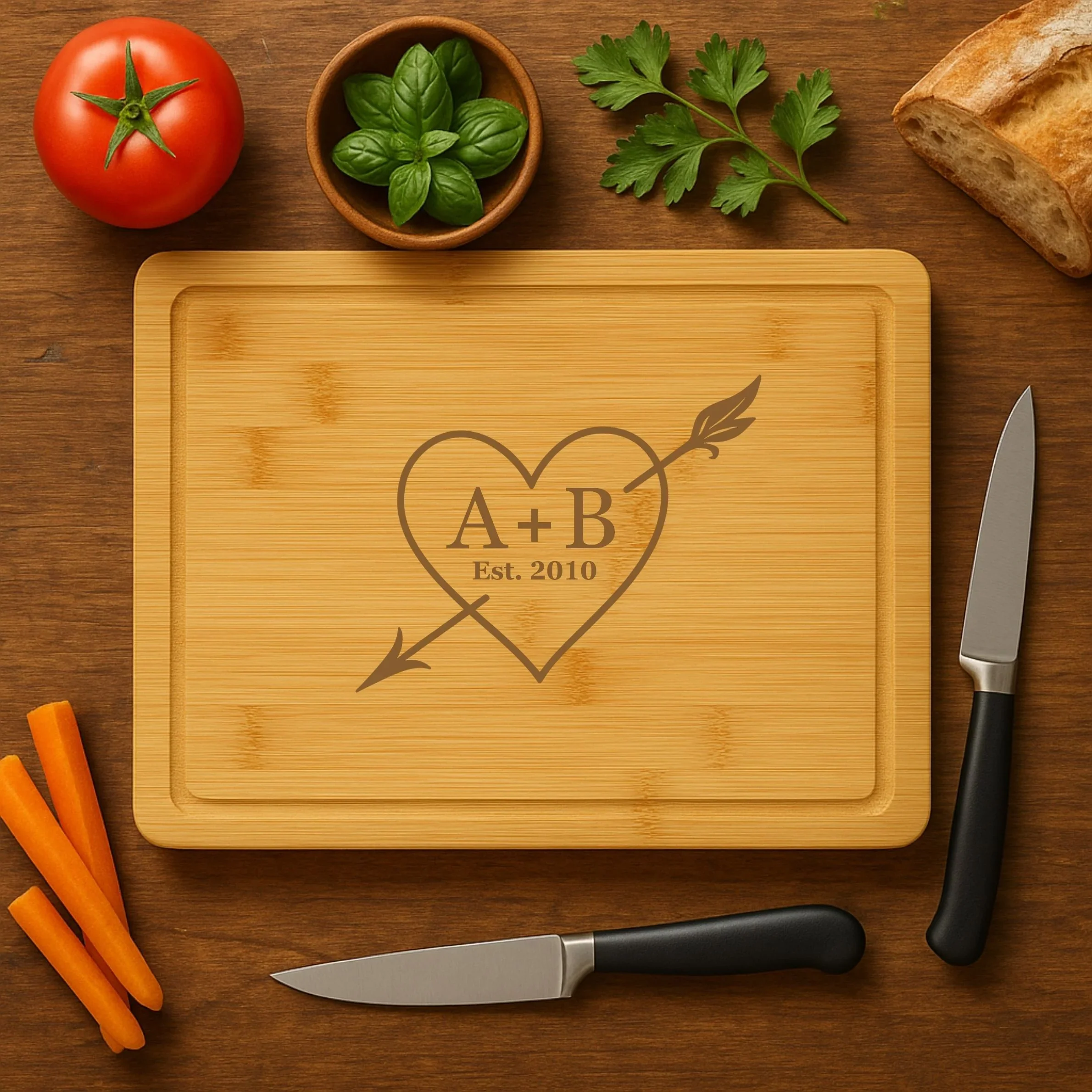 Seasoned With Love Anniversary Cutting Board