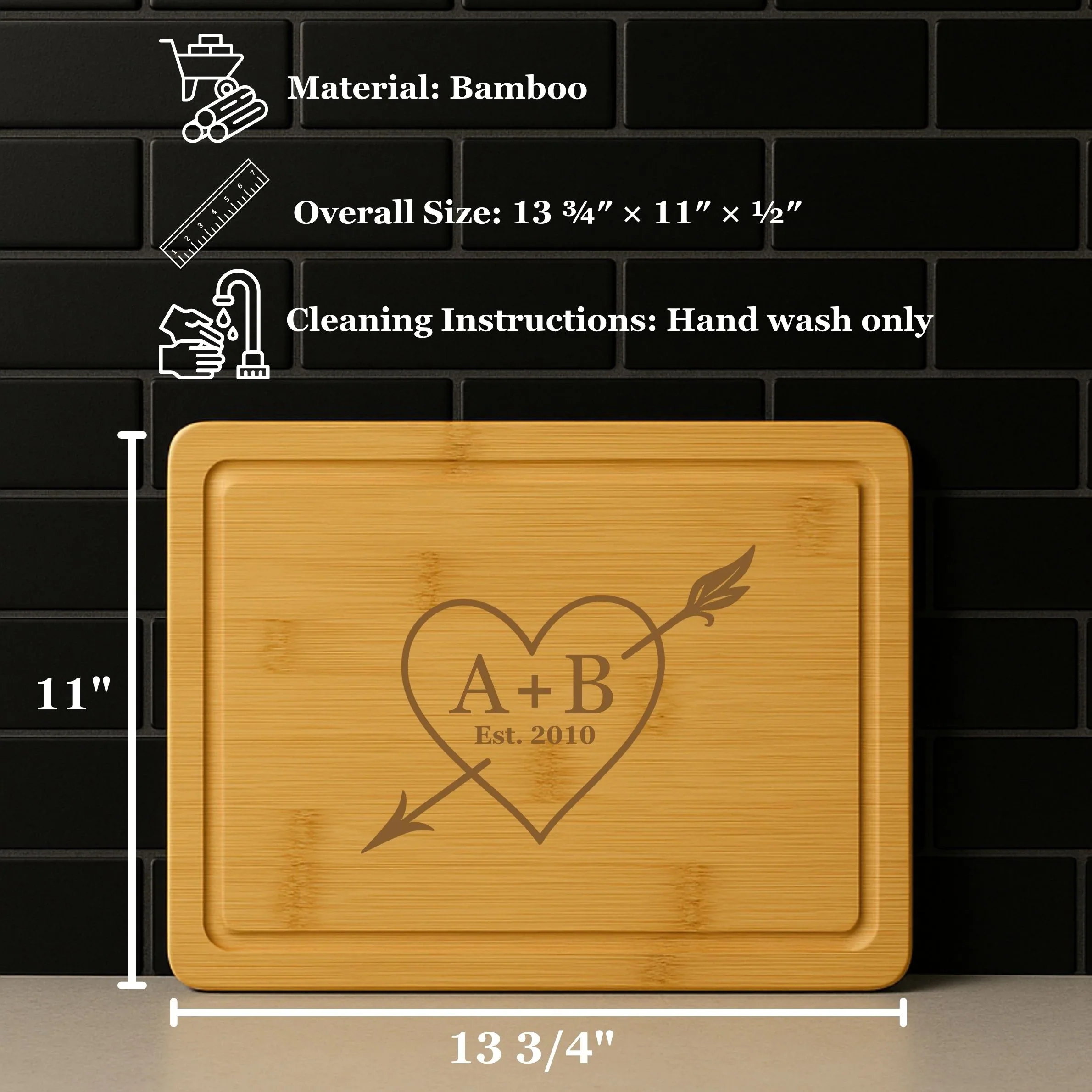 Seasoned With Love Anniversary Cutting Board - Image 2