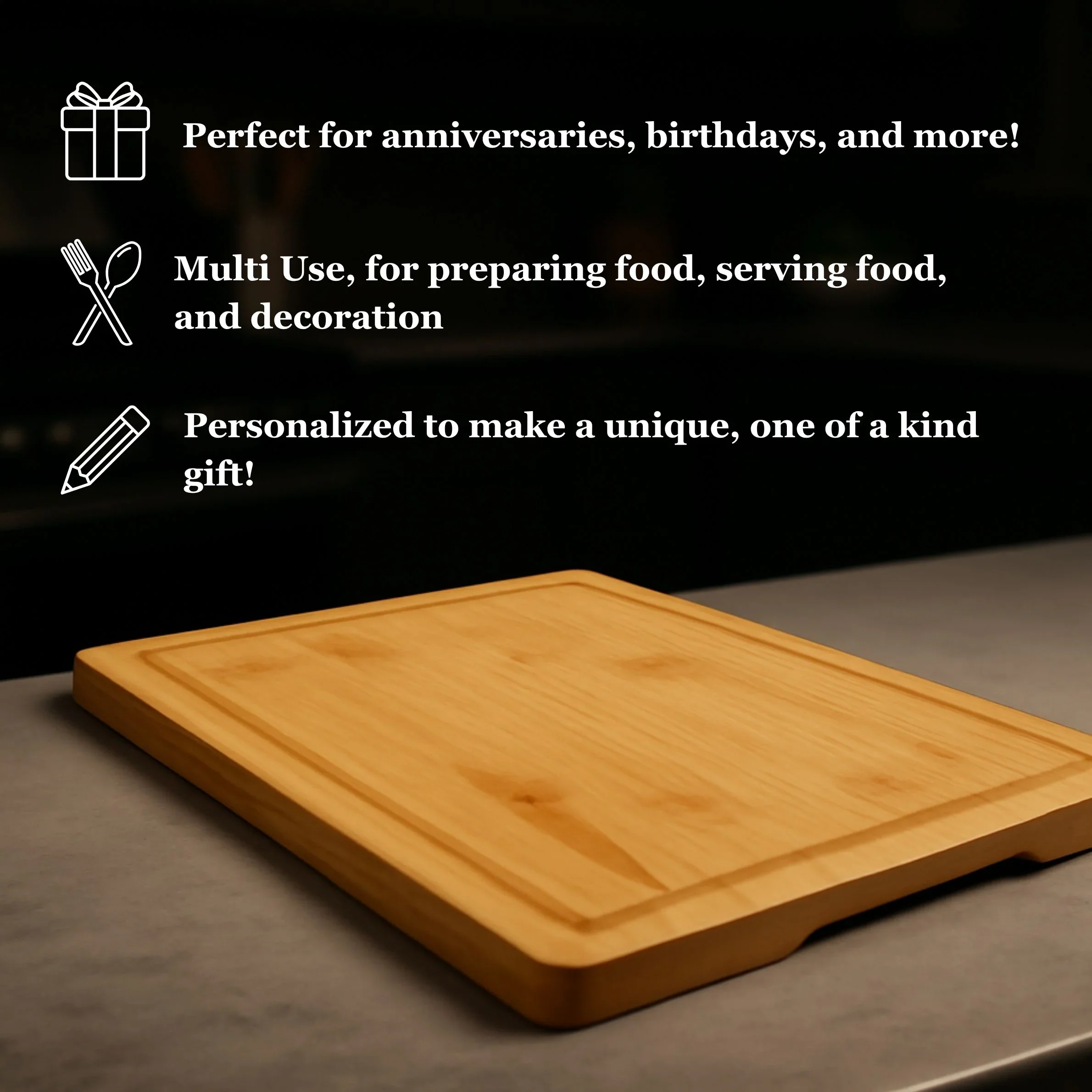 Seasoned With Love Anniversary Cutting Board - Image 3