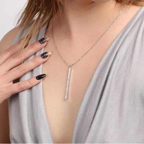 Long Bar Necklace - Image 3