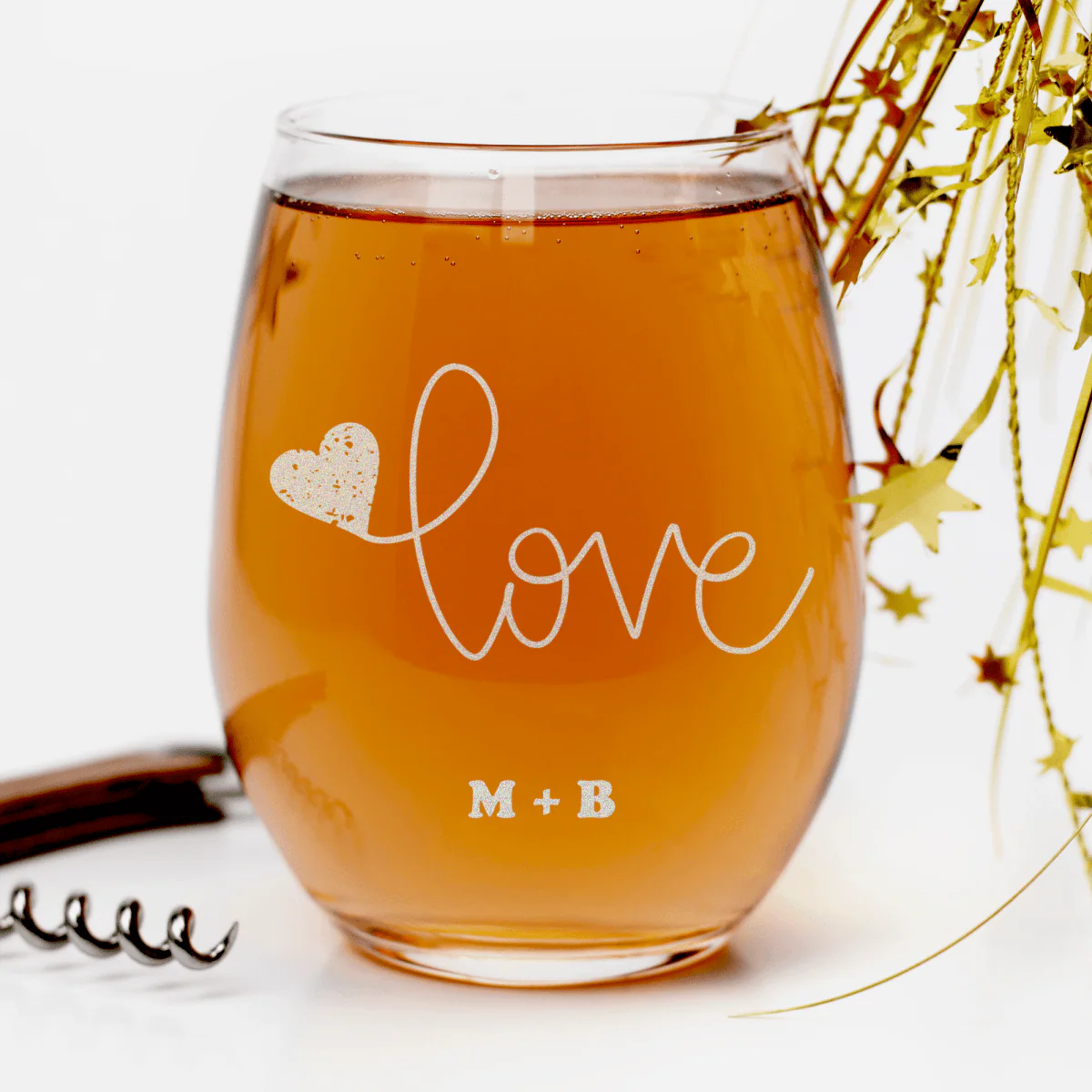 Simple Love Stemless Wine Glass - Image 2