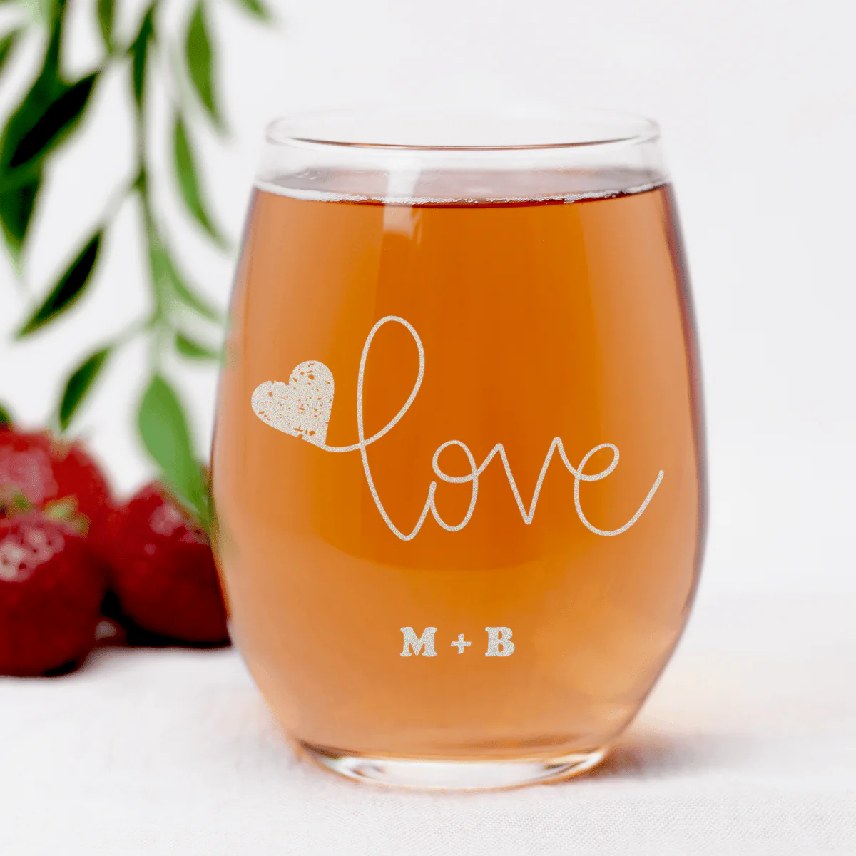 Simple Love Stemless Wine Glass - Image 3