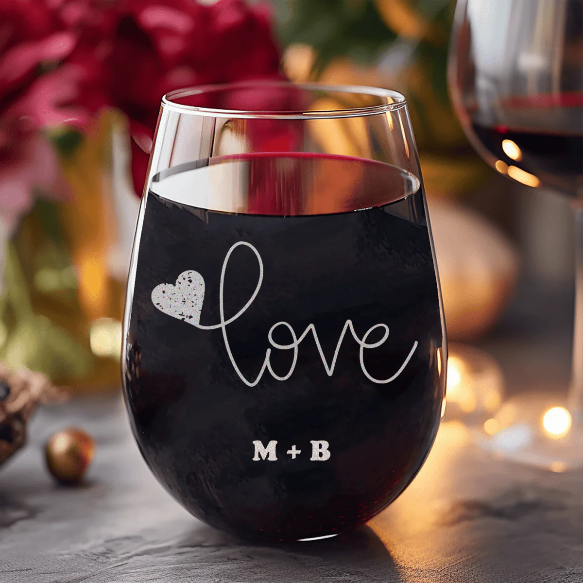 Simple Love Stemless Wine Glass - Image 4