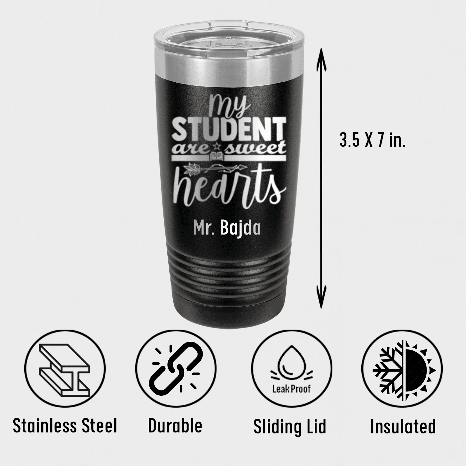 Students Are Sweet Hearts Tumbler - Image 3