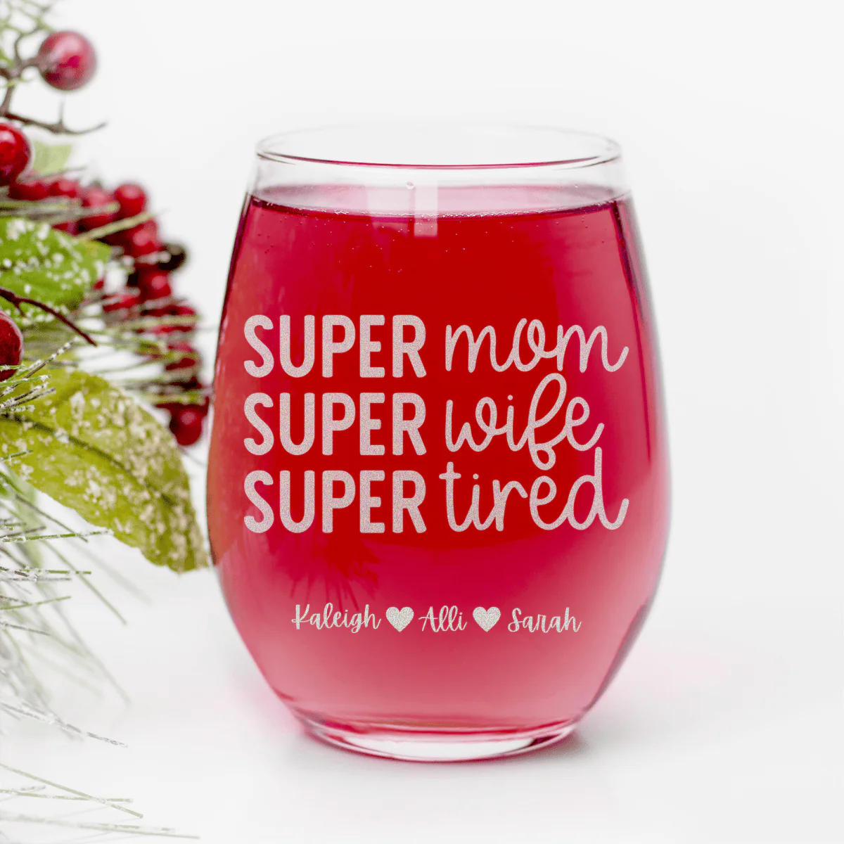 Super Wife Stemless Wine Glass - Image 7