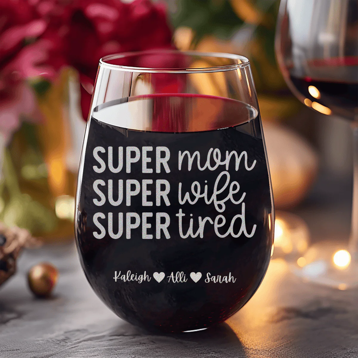 Super Wife Stemless Wine Glass - Image 8