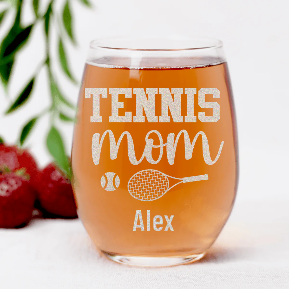 Tennis Mom Stemless Wine Glass - Image 7