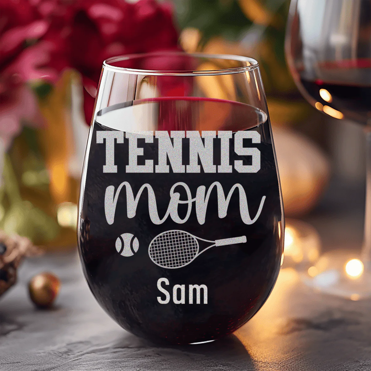 Tennis Mom Stemless Wine Glass - Image 8