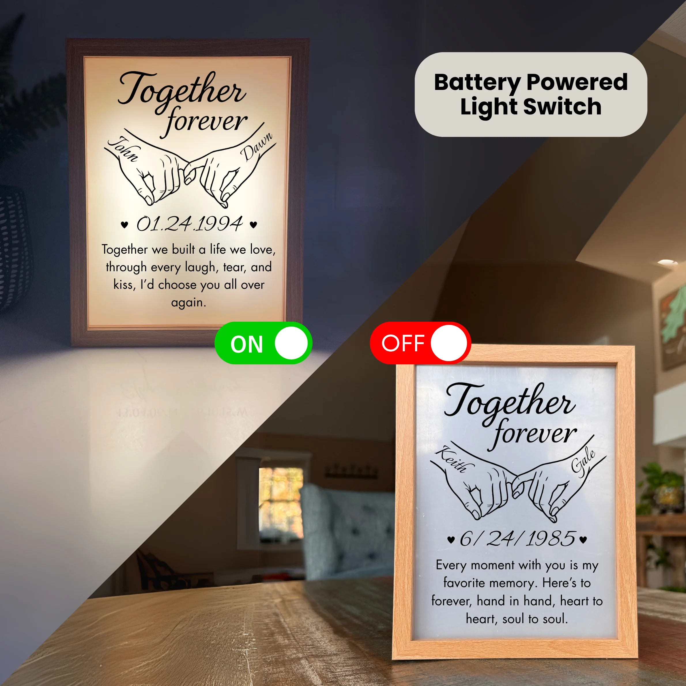 Together Forever Anniversary Light Frame - Image 5