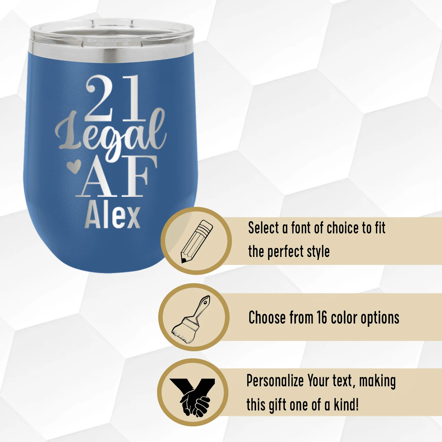 Twenty One AF Wine Tumbler - Image 3