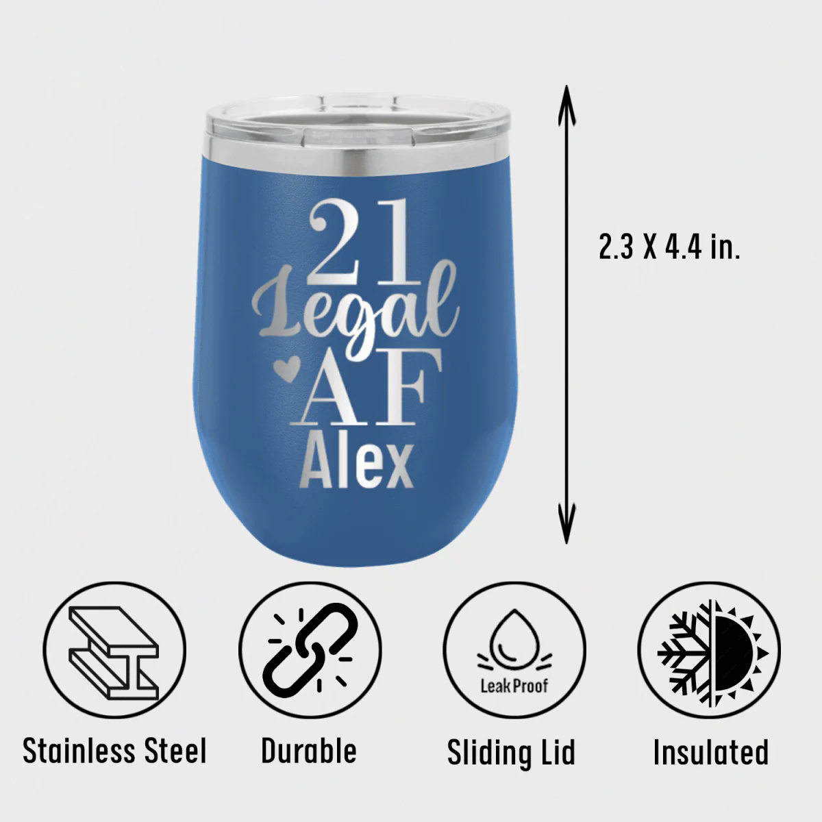 Twenty One AF Wine Tumbler - Image 5