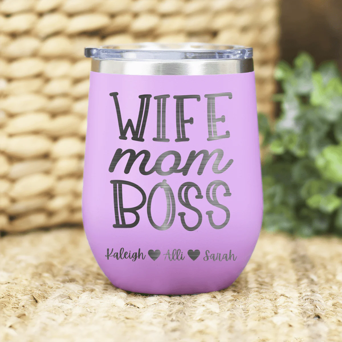 Wife Mom Boss Wine Tumbler - Image 11