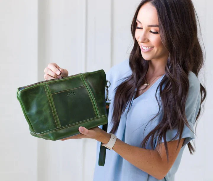 Luxe Leather Toiletry Bag - Image 6