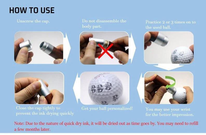 Wooden Golf Ball Stamp - Image 9